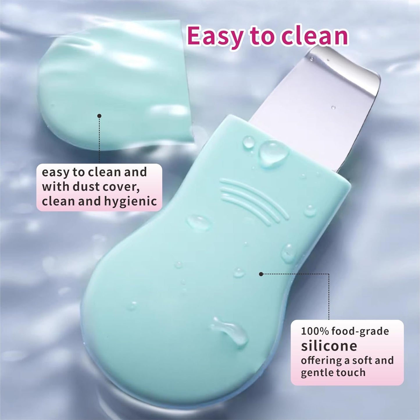 Silicone Blackhead Remover Tool Set - 2 Pcs Pore Cleaning Brush & Face Scrubber for Deep Cleansing | Exfoliator for Men & Women