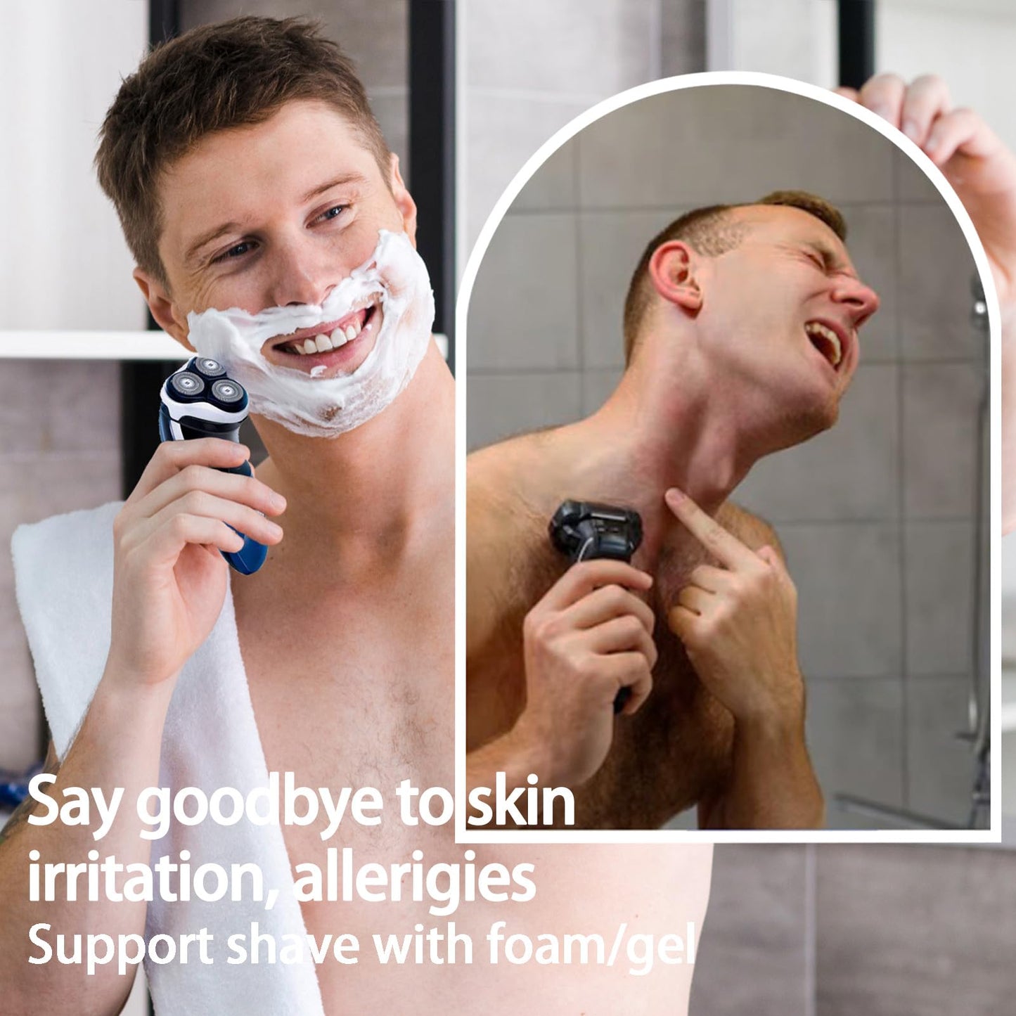 GORLENT Upgraded SH30/52 Replacment Blades for Series 1000, 2000, 3000 and PTxxx series Razors, Dual-Ring Precision Shaving Heads with Titanium Coating, 6Pack.
