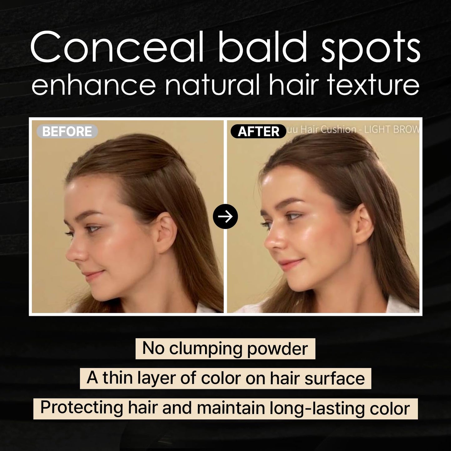 LALACHUU Hairline Powder Hair Powder for Gray Coverage Root Touch Up for Women & Men with Master Brush Concealing Hair Loss Instantly Stain Proof for 100-hour 0.32 Ounce Light Brown
