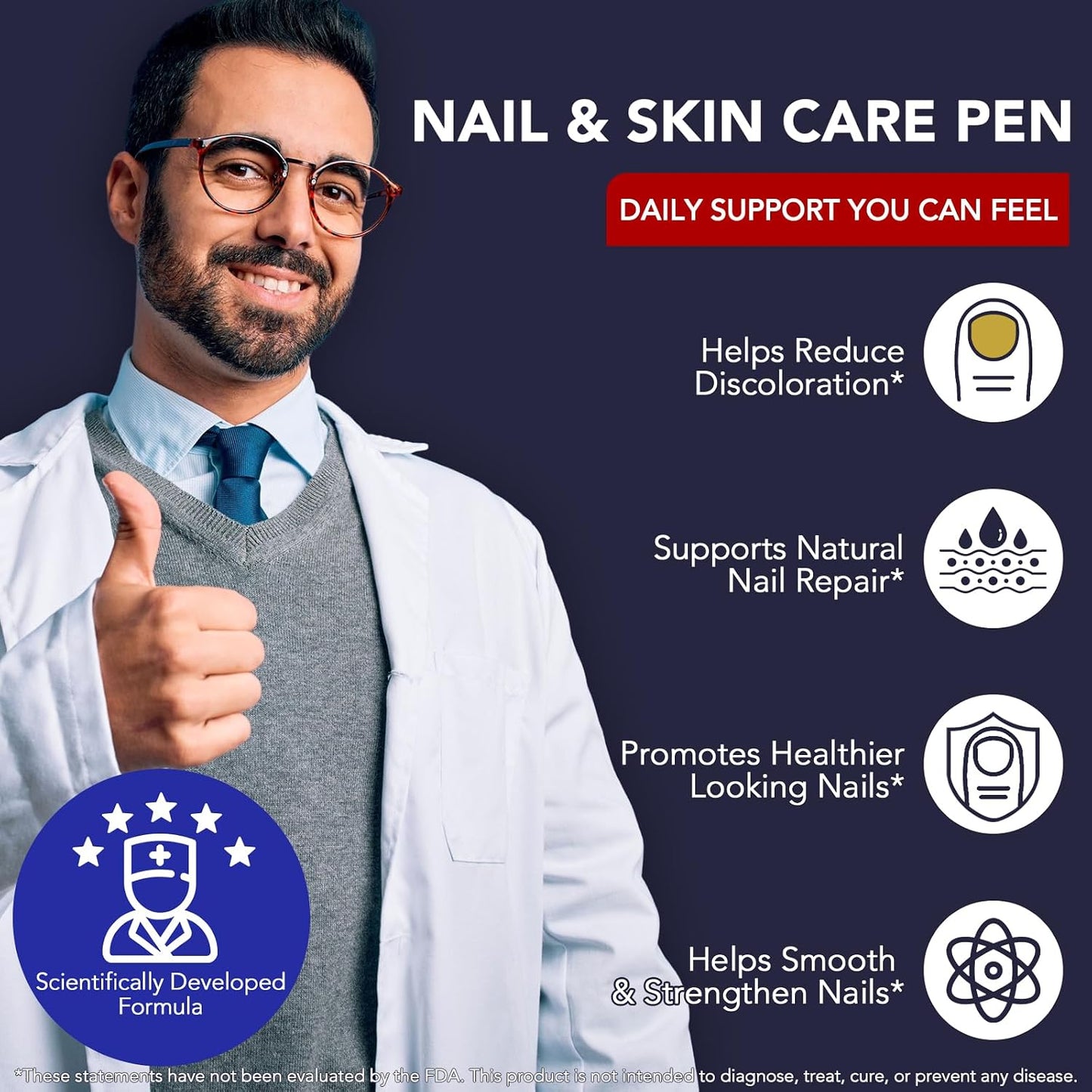 Toenail Fungus Treatment Pen - Extra Strength 25% Undecylenic Acid | Tea Tree & Jojoba - 5 Pack Fungal Nail Repair Kit