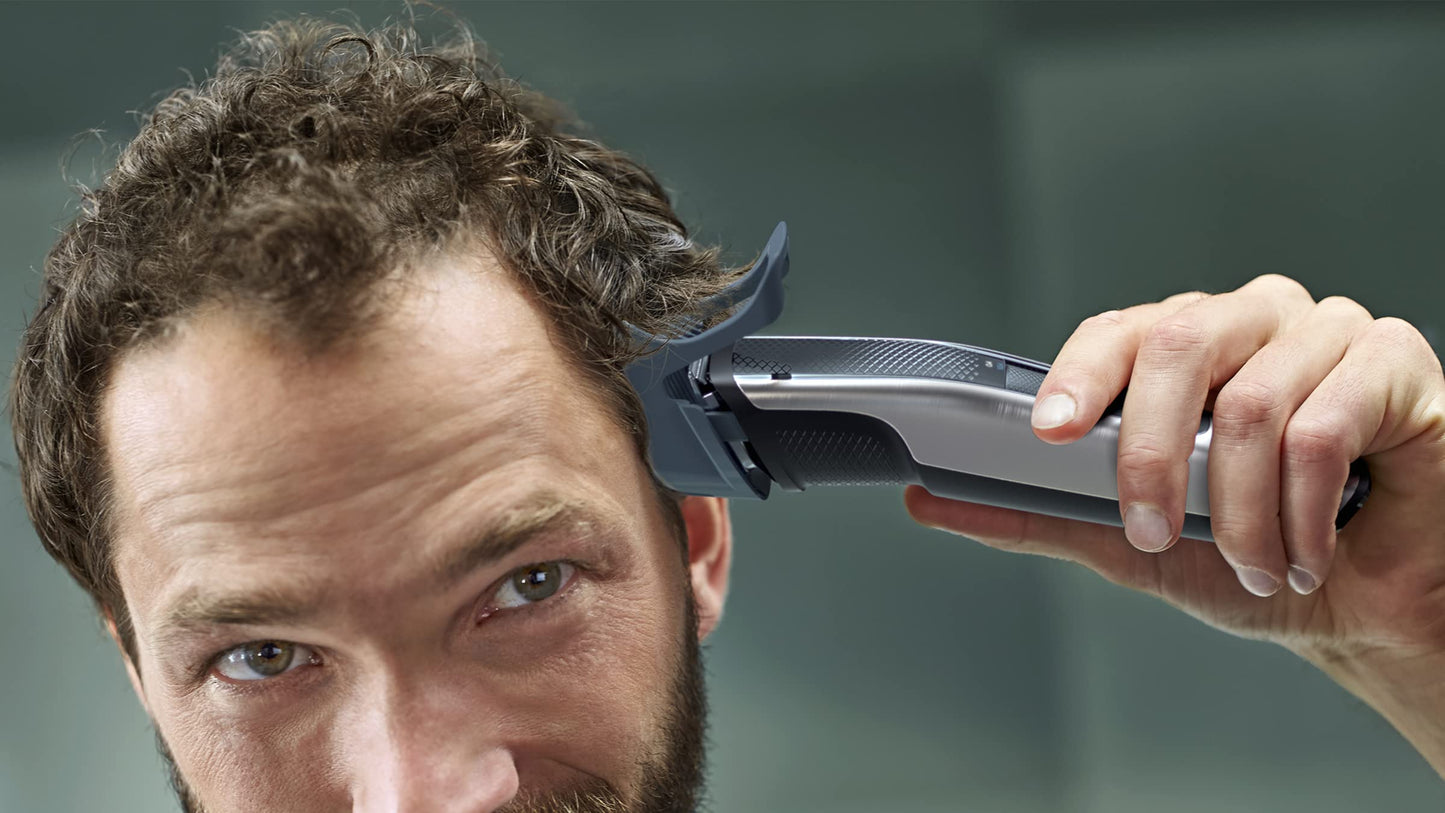 Philips Beard Trimmer and Hair Clipper Series 5000 - Black and Silver - No Blade Oil Needed