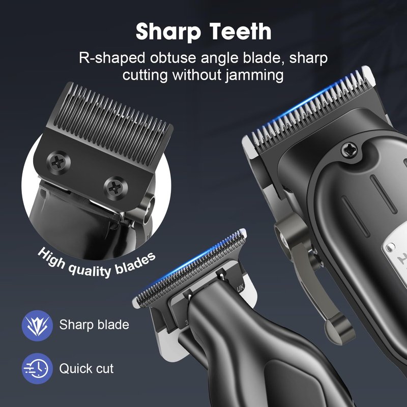 HIENA PRO Professional Hair Clippers for Men Rechargeable Barber Clippers & Trimmers Set, Cordless Hair Clippers Kit with LCD Display, Gifts for Men