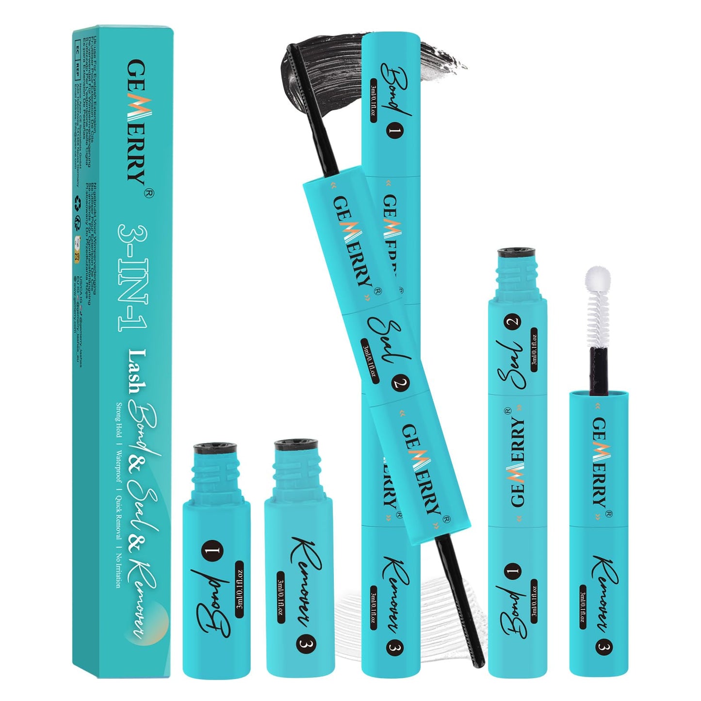 GEMERRY Lash Bond and Seal Remover 3-in-1 (3ml/3ml/3ml)