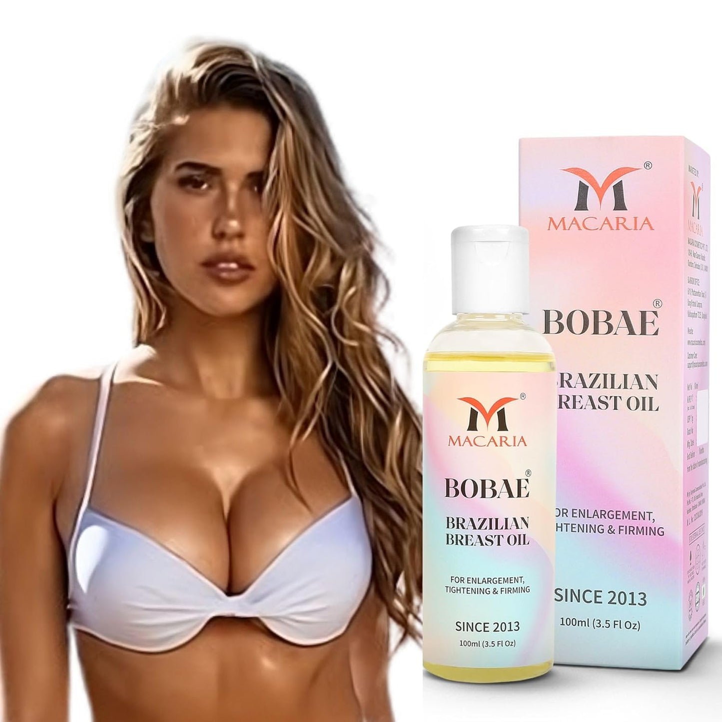 Brazilian Breast Tightening Oil - Firming & Toning Massage Gel for Enhanced Bust Size | Women's Breast Care