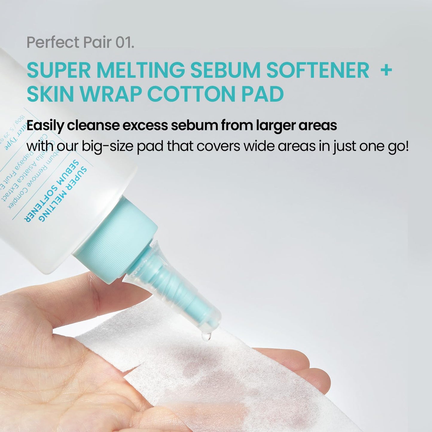 Super Melting Sebum Softener - Pore Cleansing Solution with 40 Cotton Pads | 5.29 fl oz, Korean Skincare