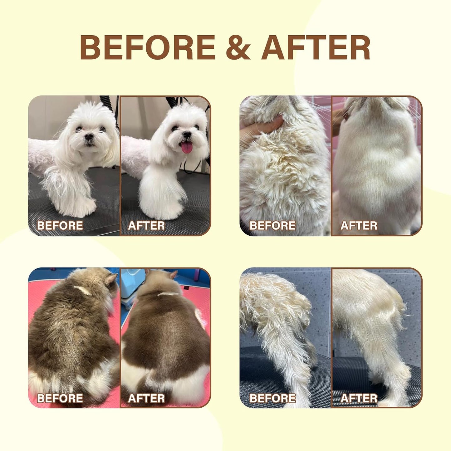 Pet Fur Care Oil - Leave-In Conditioner for Dogs & Cats | Reduces Shedding & Adds Shine with Collagen - 1.01 fl. oz
