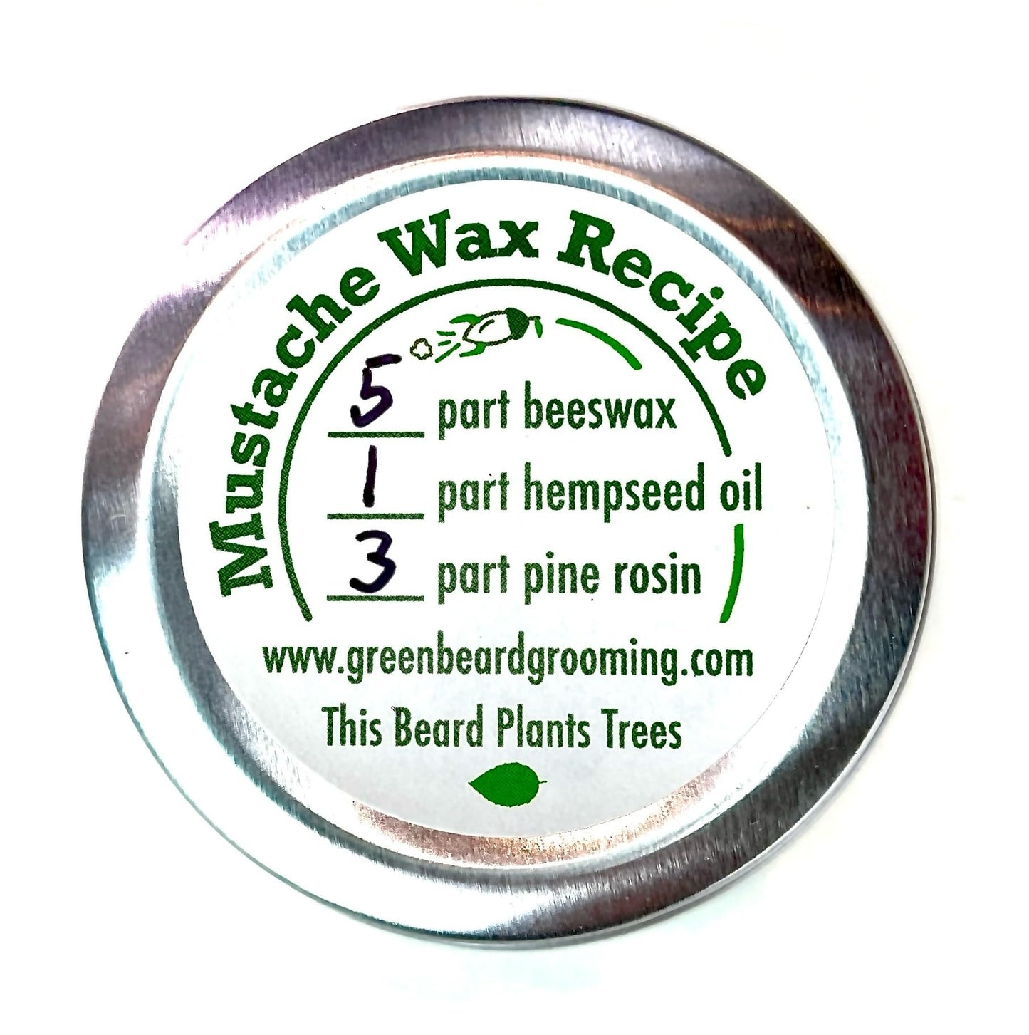Green Beard Grmng Tree-topped Mustache Wax Tacky Firm - from
