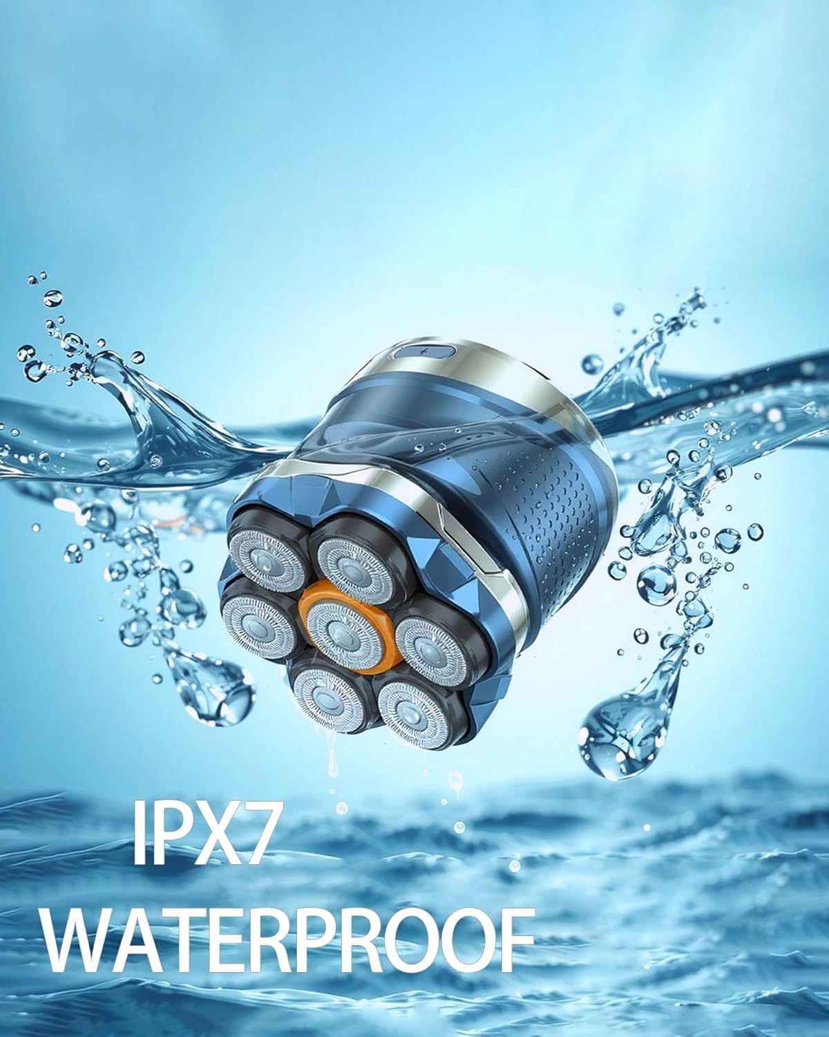 Head Shavers for Bald Men - IPX7 Waterproof Electric Razor with 7D Floating Blades | Wet/Dry Grooming Kit