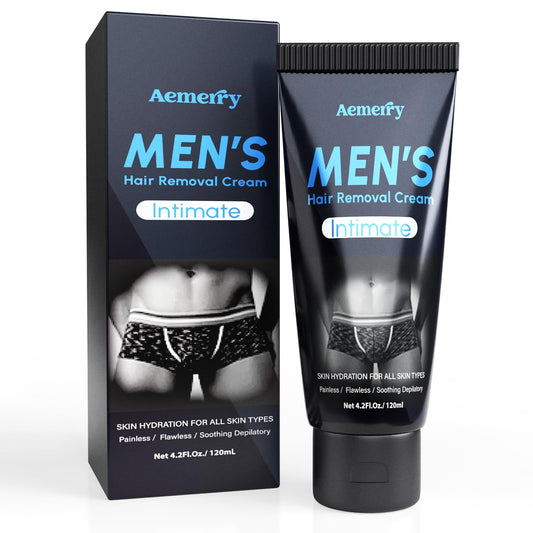 Intimate Hair Removal Cream for Men: Effective Painless Flawless Depilatory Cream for arms legs chest and Pubic Area - Suitable for All Skin Types (4.2 Ounce (Pack of 1))