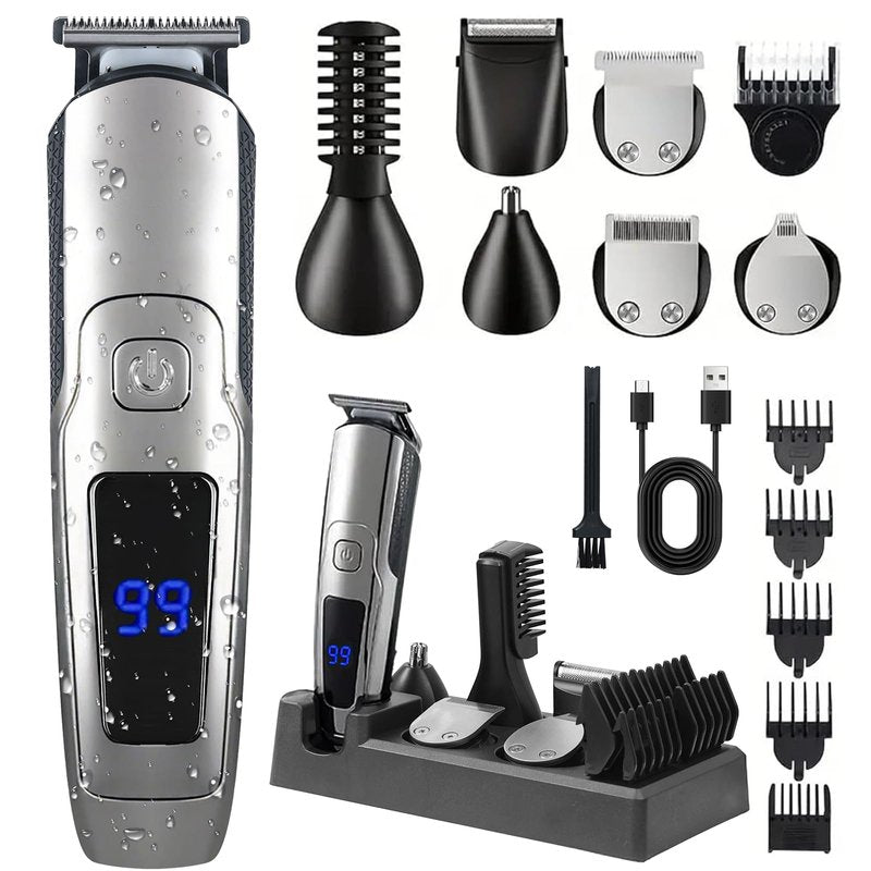 Beard Trimmer for Men, 20 Length Settings, Waterproof Electric Razor for Men, Hair Trimmer, Nose Hair Trimmer, Cordless Hair Clippers, All-in-One Grooming Kit