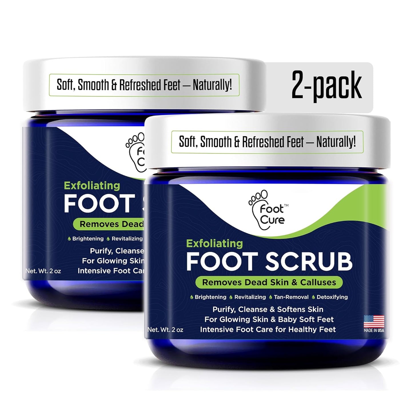 Tea Tree Oil Foot Cream - Moisturizing Treatment for Dry Cracked Feet | Heel & Callus Removal, 2 oz