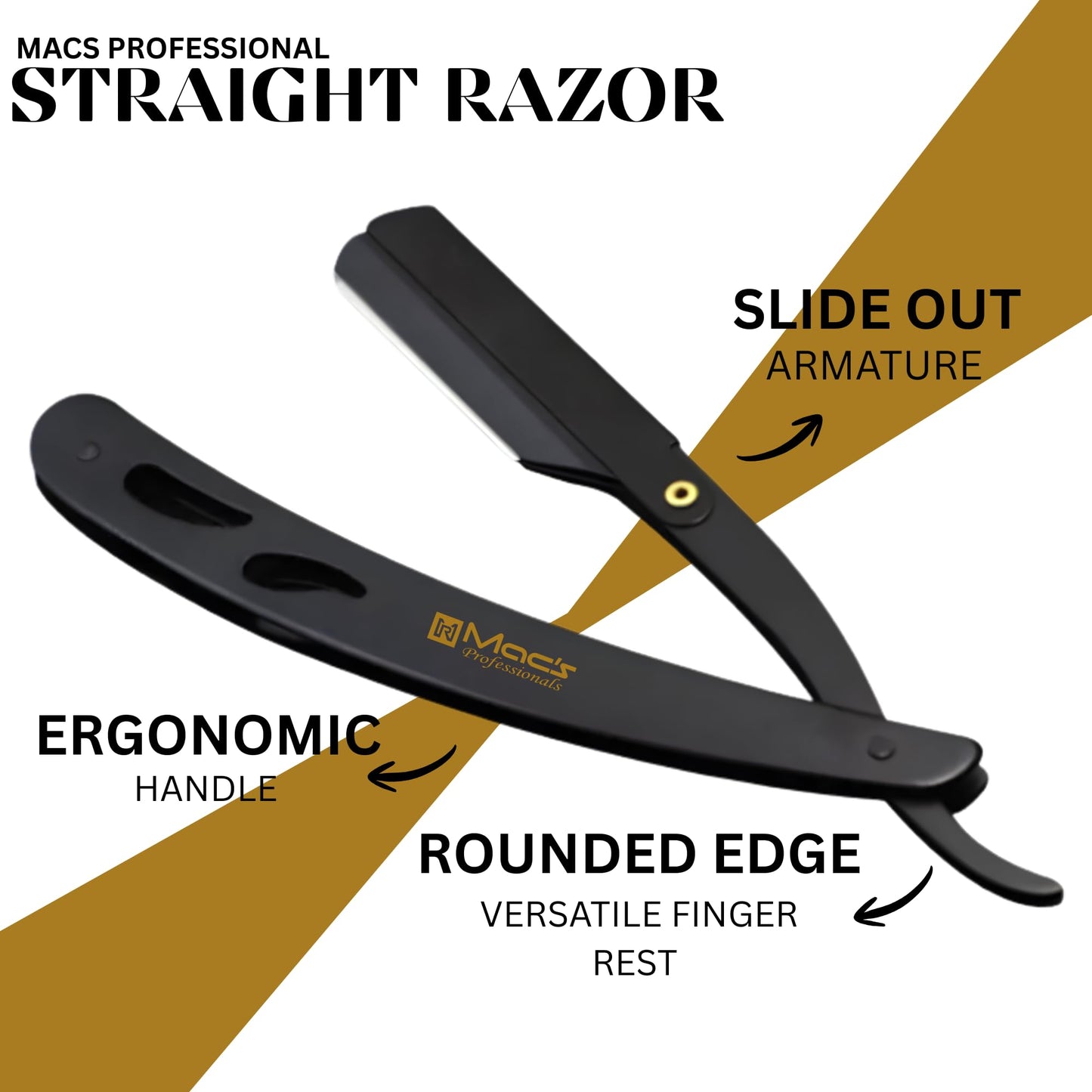 Professional Straight Razor for Men Barber Straight Edge Razor with Derby Blades and Pouch. Stainless Steel Shavette Razor for Men – 100 Pack for Smooth, Precise Shaving