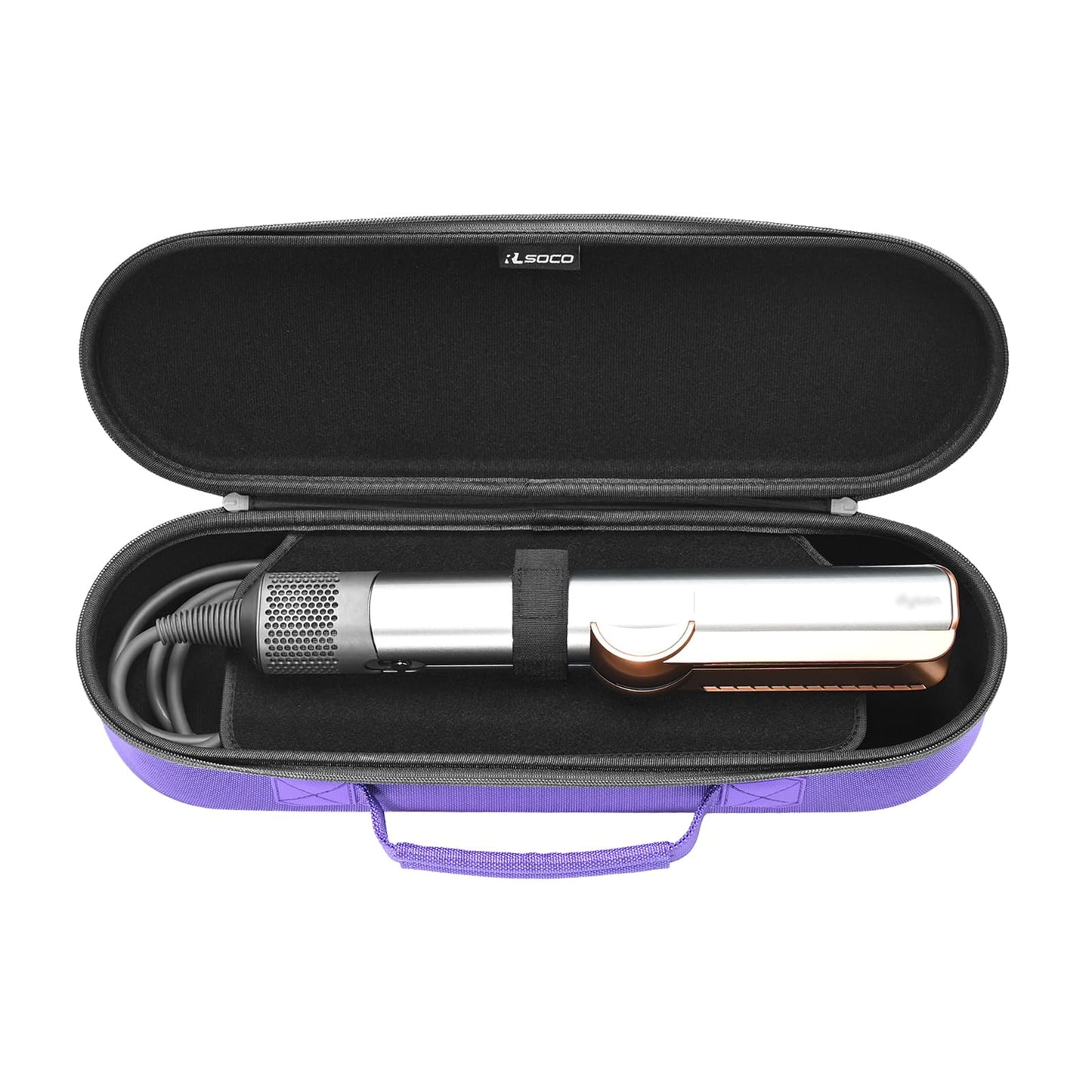 RLSOCO Travel Case for Dyson Airstrait Straightener/Corrale Hair Straightener - Purple (Case Only)
