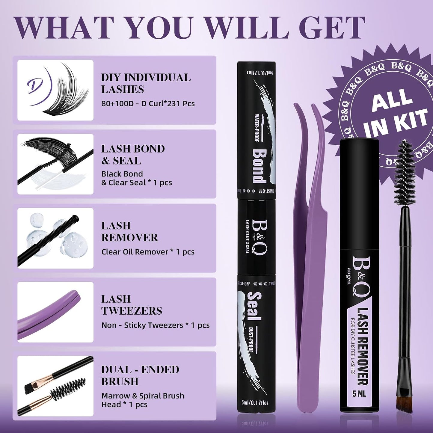 Fluffy Lash Clusters Kit - 0.03mm Ultra-Fine Manga Eyelash Extensions | Mixed Length 10-18mm for Voluminous Look