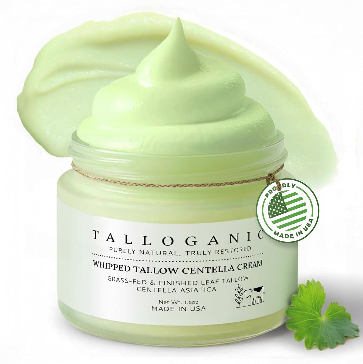 Beef Tallow Skin Cream - Grass-Fed Whipped Tallow Moisturizer for Dry & Sensitive Skin | 100% Natural, Made in USA