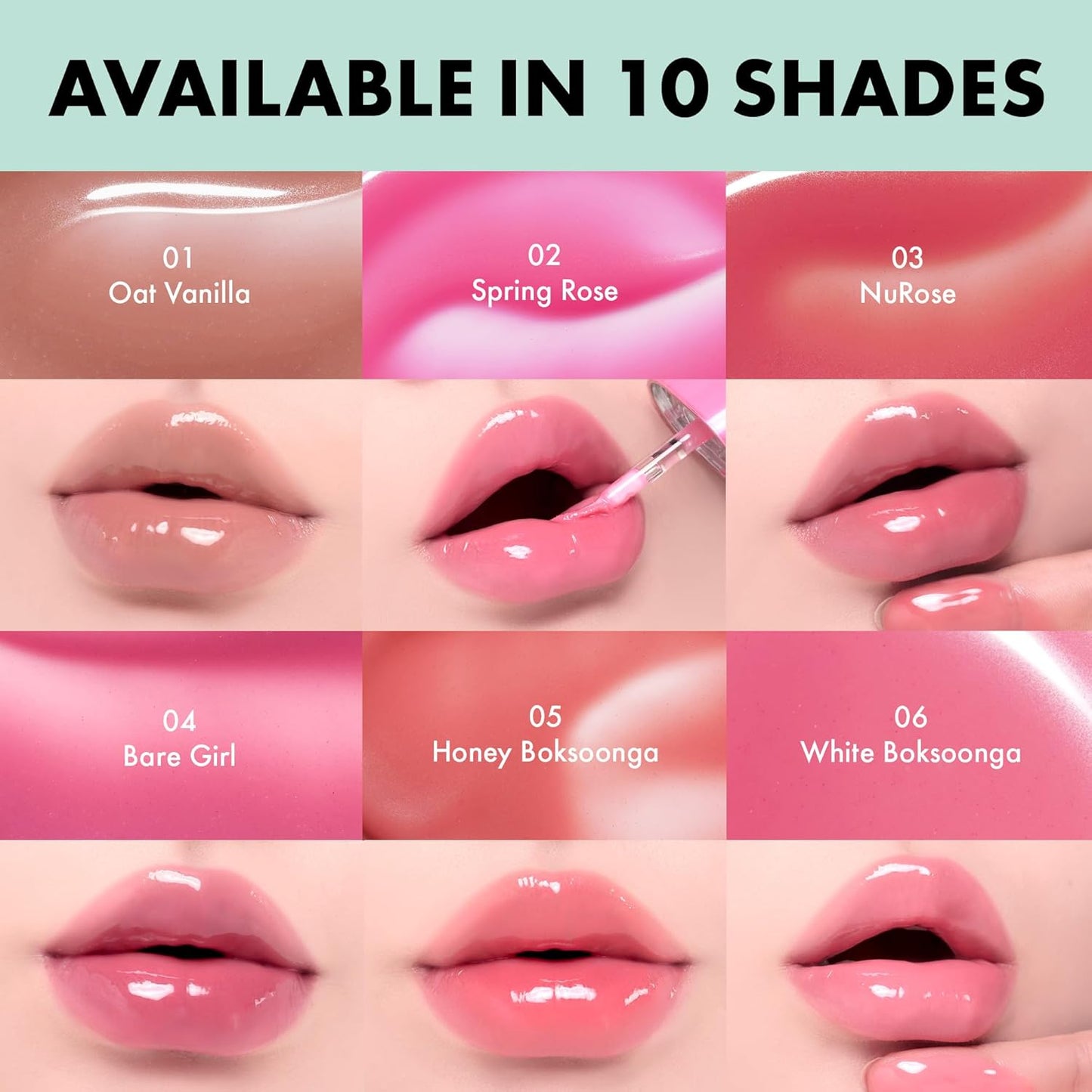 Jel-Fit Tinted Lip Gloss - Caffeine Cherry Ultra Shine Plumping Lip Stain | Hydrating Vegan K-Beauty Tint