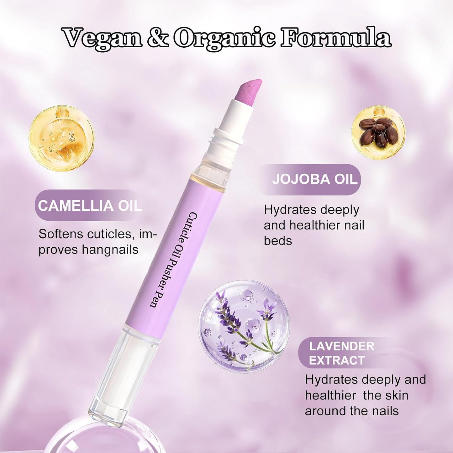 Ceramic Cuticle Pusher Oil Pen - Nourishing Cuticle Remover for Dry & Damaged Nails | 2ml