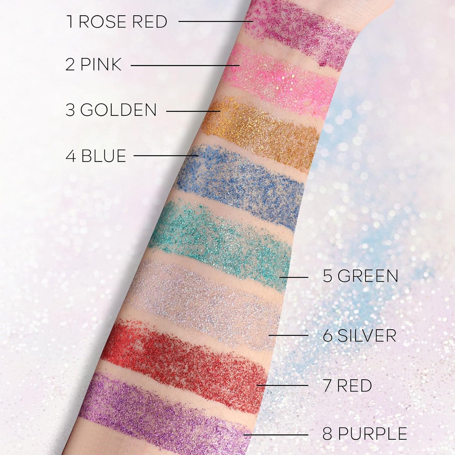 Body Glitter Stick - Chunky Holographic Glitter Gel for Face, Body & Hair | Waterproof Multiuse Makeup - Red