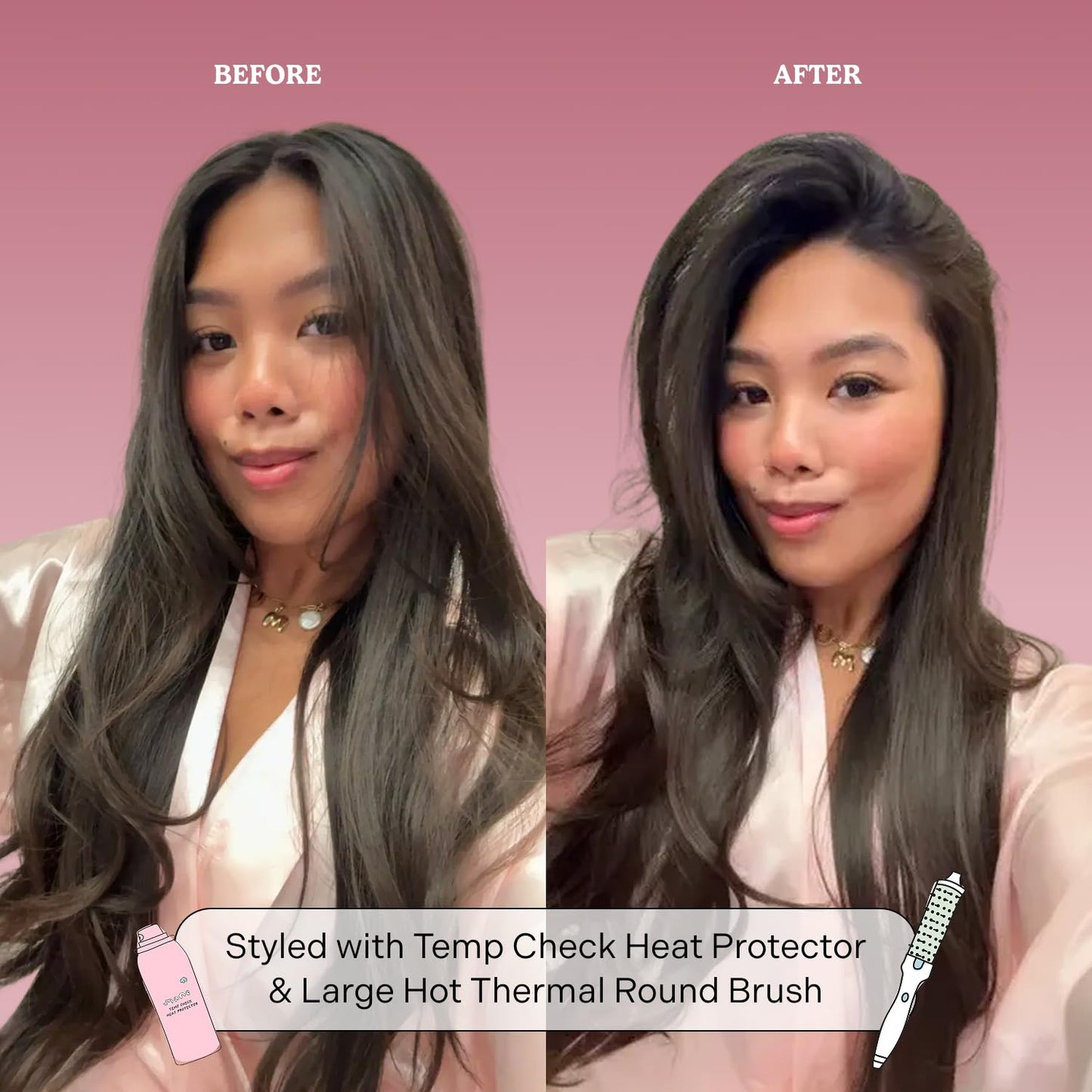 Heated Round Brush for Voluminous Blowouts - 1.77 Inch Thermal Brush with Ionic Technology & Anti-Tangle Bristles | Ideal for Medium to Long Hair