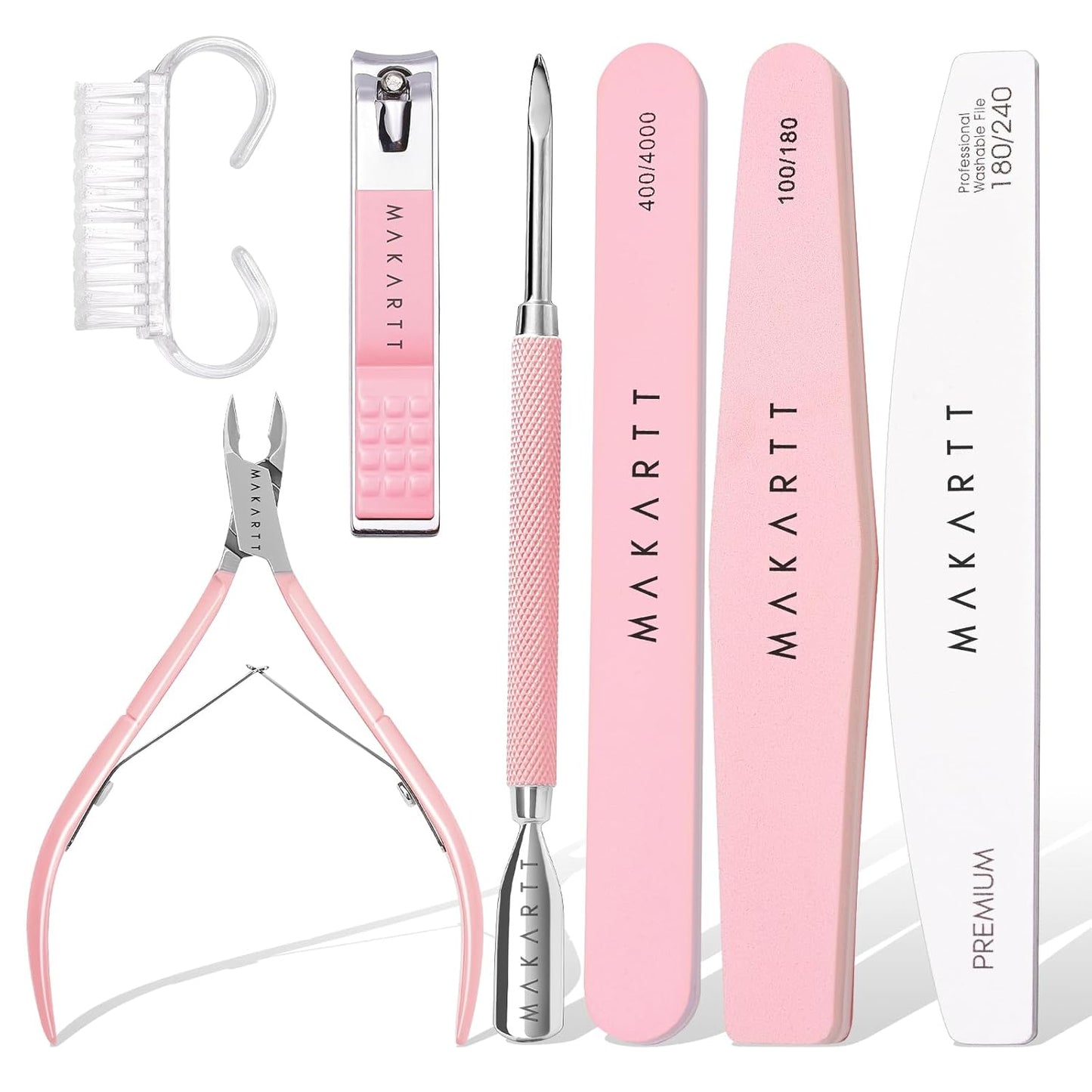 Cuticle Trimmer Set - Stainless Steel Nail Care Kit with Pusher | 3-Piece Manicure & Pedicure Tools