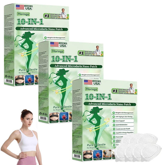 LQZ Moringa Berberine Patch, 2026 New Professional Moringa 10-in-1 Nano Microdarts Patch, Natural Patches for Women and Men, Suitable for All Skin Types (3 boxes)