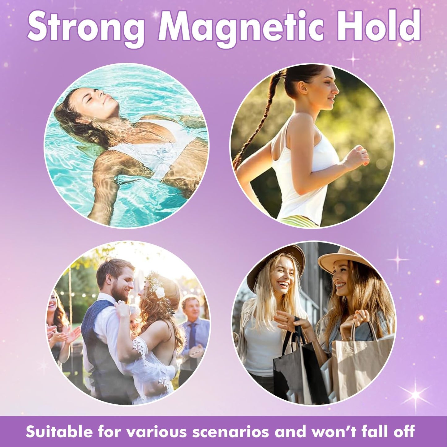 Magnetic Lashes with Applicator,Magnetic Eyelashes Natural Look,Reusable Magnet Lashes No Glue or Liner Needed for Women Daily Use(Simple)