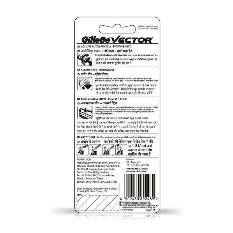 Red Gillette Vector Plus Razor Blade