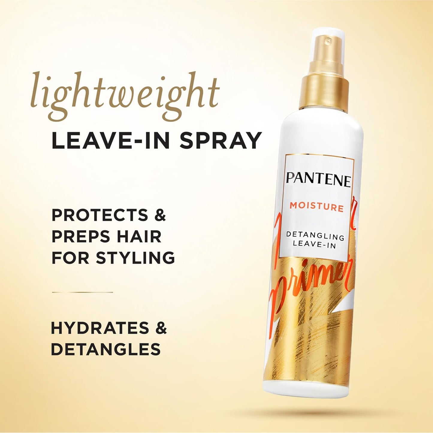 Pantene Conditioning Detangler Spray - Pro-V Repair & Protect, Antioxidant Enriched Leave-In Conditioner | 8.5 Fl Oz, 3 Pack