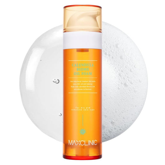 [K-Beauty] Calendula Biome Oil to Foam - All-in-One Korean Face Wash Oil-Based Foaming Facial Cleanser - Soothing & Moisturizing Care - Gentle Makeup Deep Cleansing Oil for Dry Skin Types 3.88 fl oz