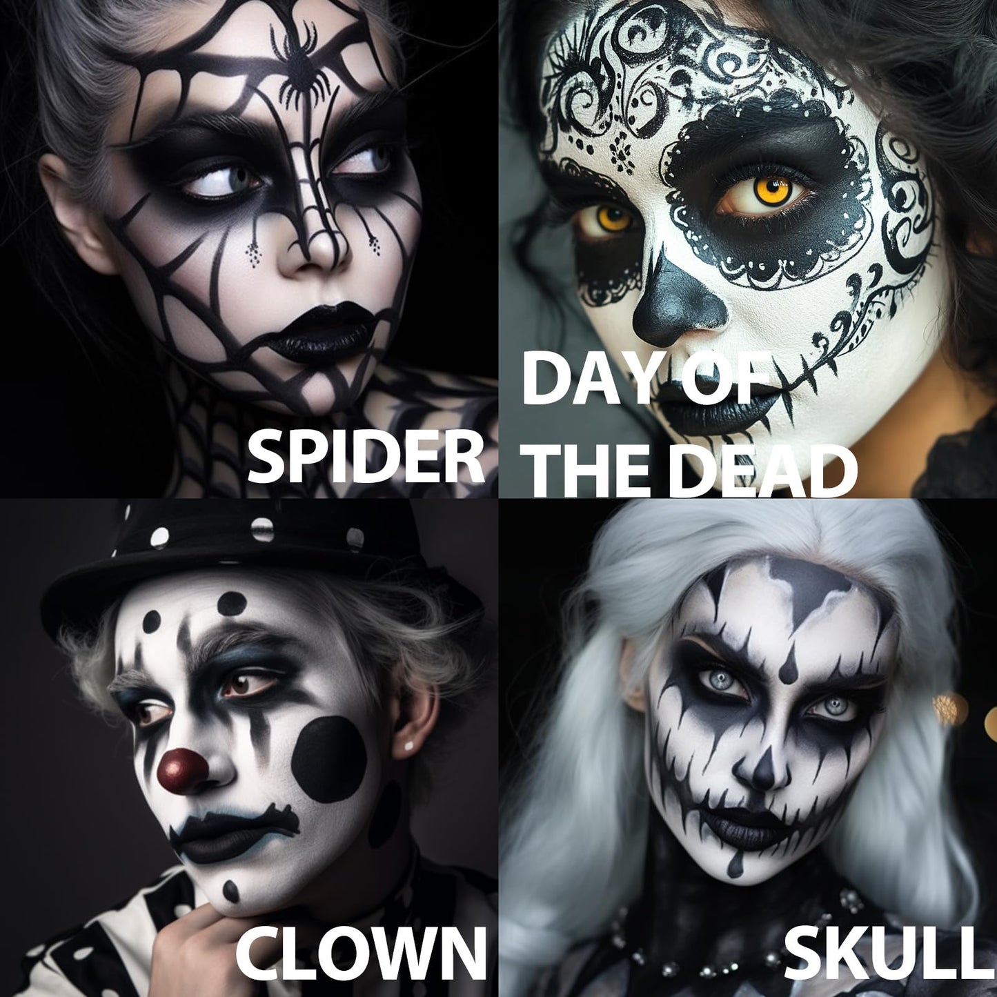 5PCS Eye Black Stick, Sports Face Body Paint for Football, Baseball, Softball – Anti Glare Under Eye Stick – Oil Based Black Face Painting Kit for Halloween Skull Skeleton Costume Cosplay Makeup