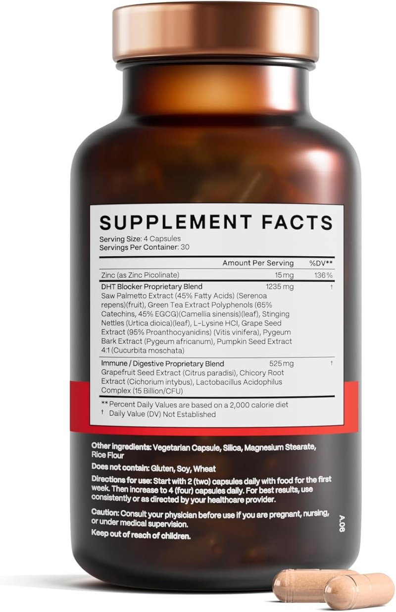DHT Blocker Hair Growth Supplement for Men & Women - Clinically Approved | 20 Years of Expertise