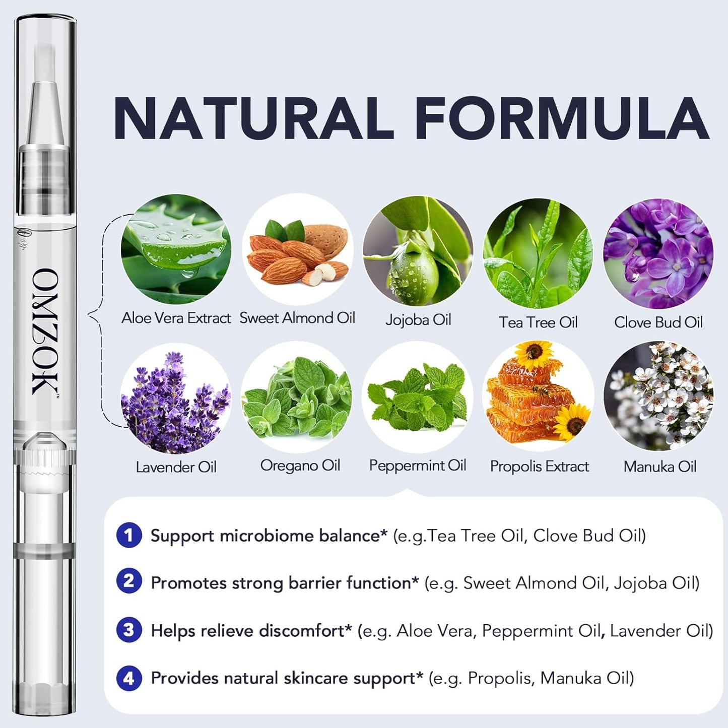 Toenail Fungus Treatment Pen - Extra Strength 25% Undecylenic Acid | Tea Tree & Jojoba - 5 Pack Fungal Nail Repair Kit