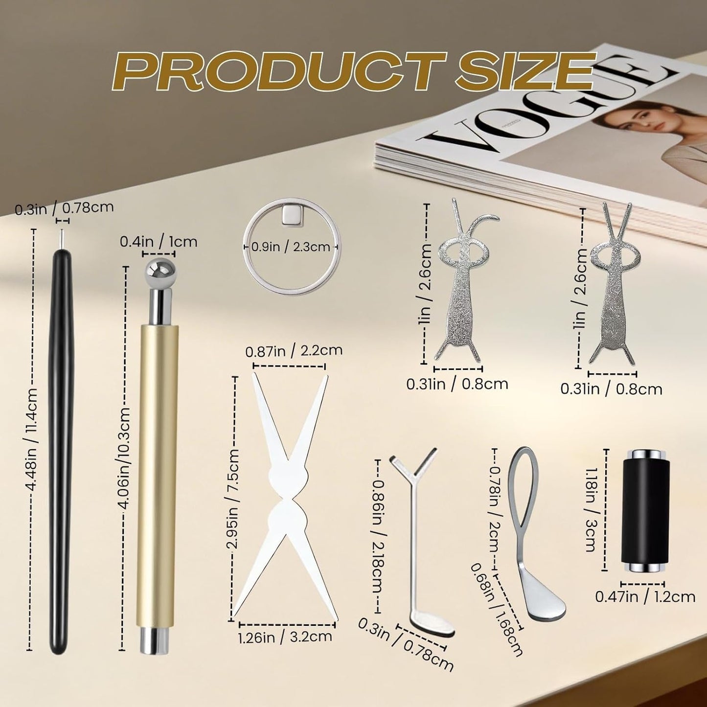 Cat Eye Magnet Set - 8-in-1 Nail Art Tools for Stunning Cat-Eye Effects | Yellow Color