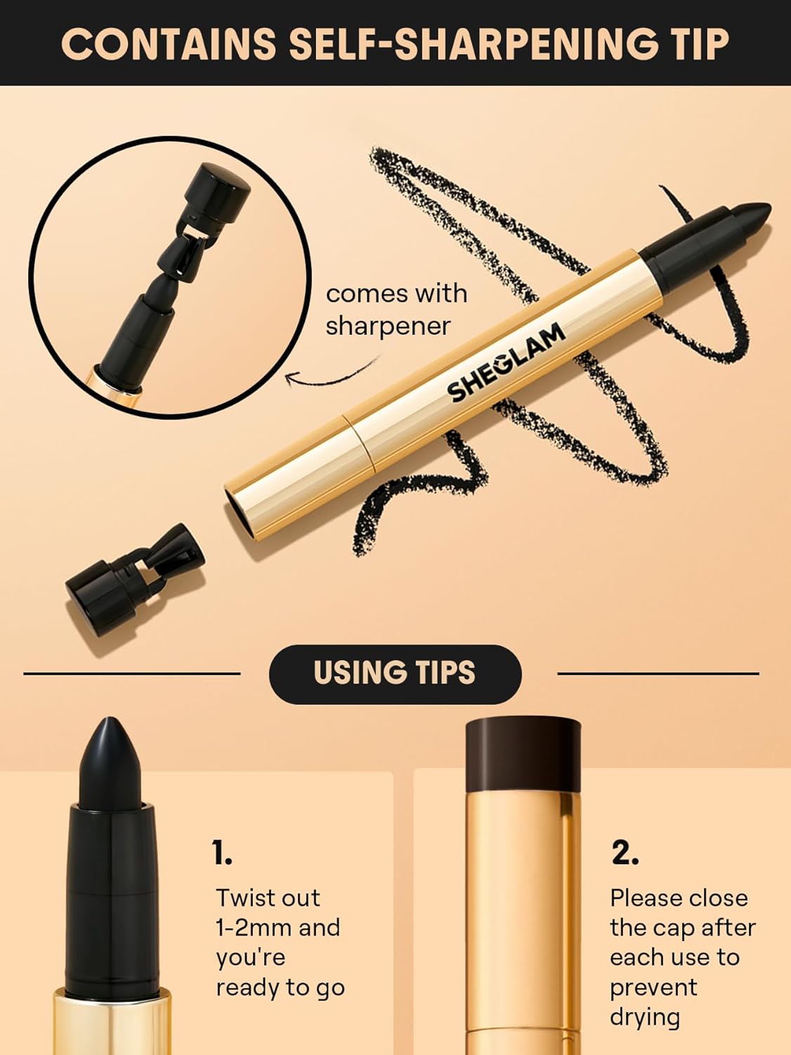 Bold Moves Cream Eyeliner Pencil - Long-Lasting Black Formula for Precise Application