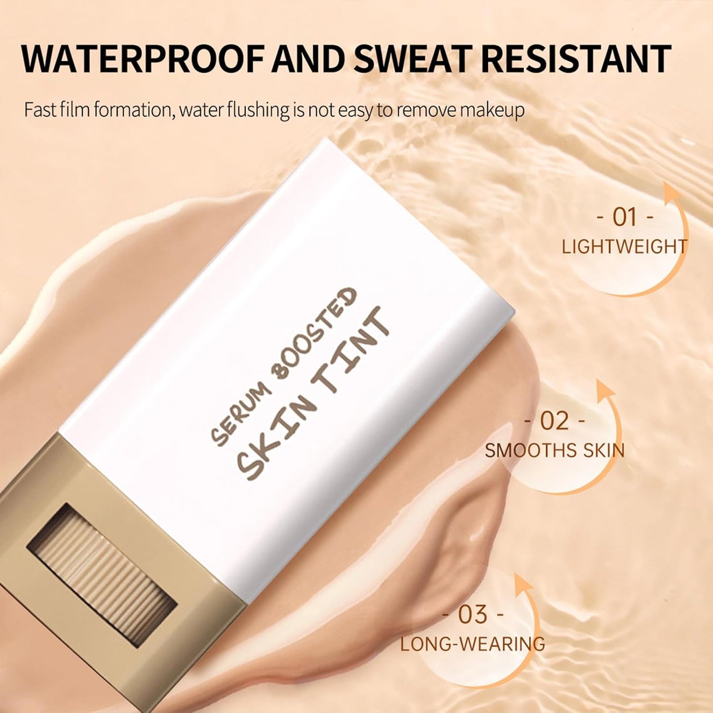 Foundation Stick Beauty Balm - Tinted Moisturizing Serum for Full Coverage | Brightening Face Stick (#01)