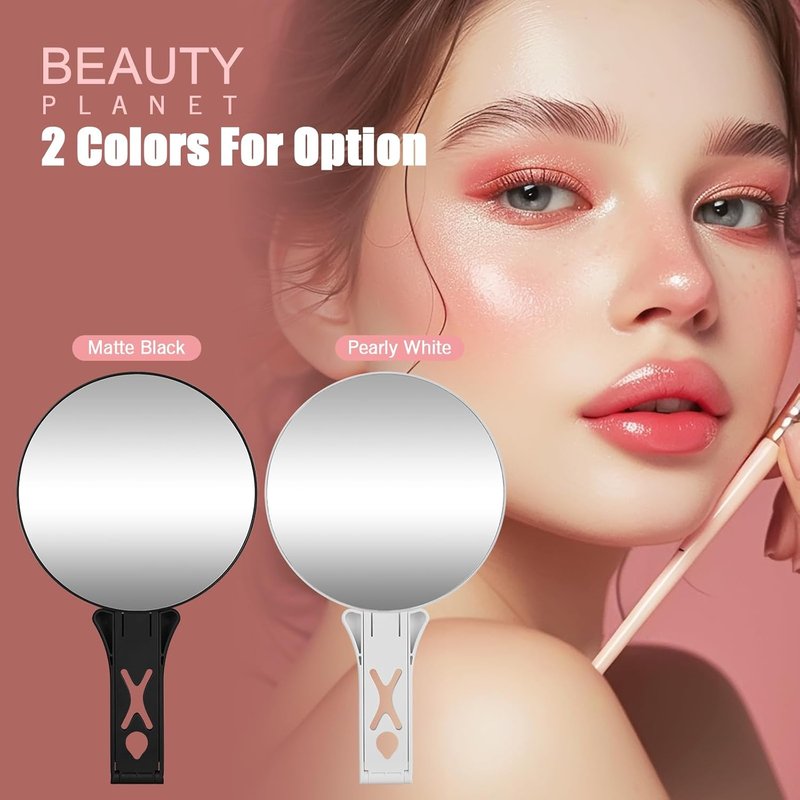 Double-Sided 40X/5X Magnifying Mirror - Precision Makeup & Travel-Friendly Design | Handheld & Table Stand