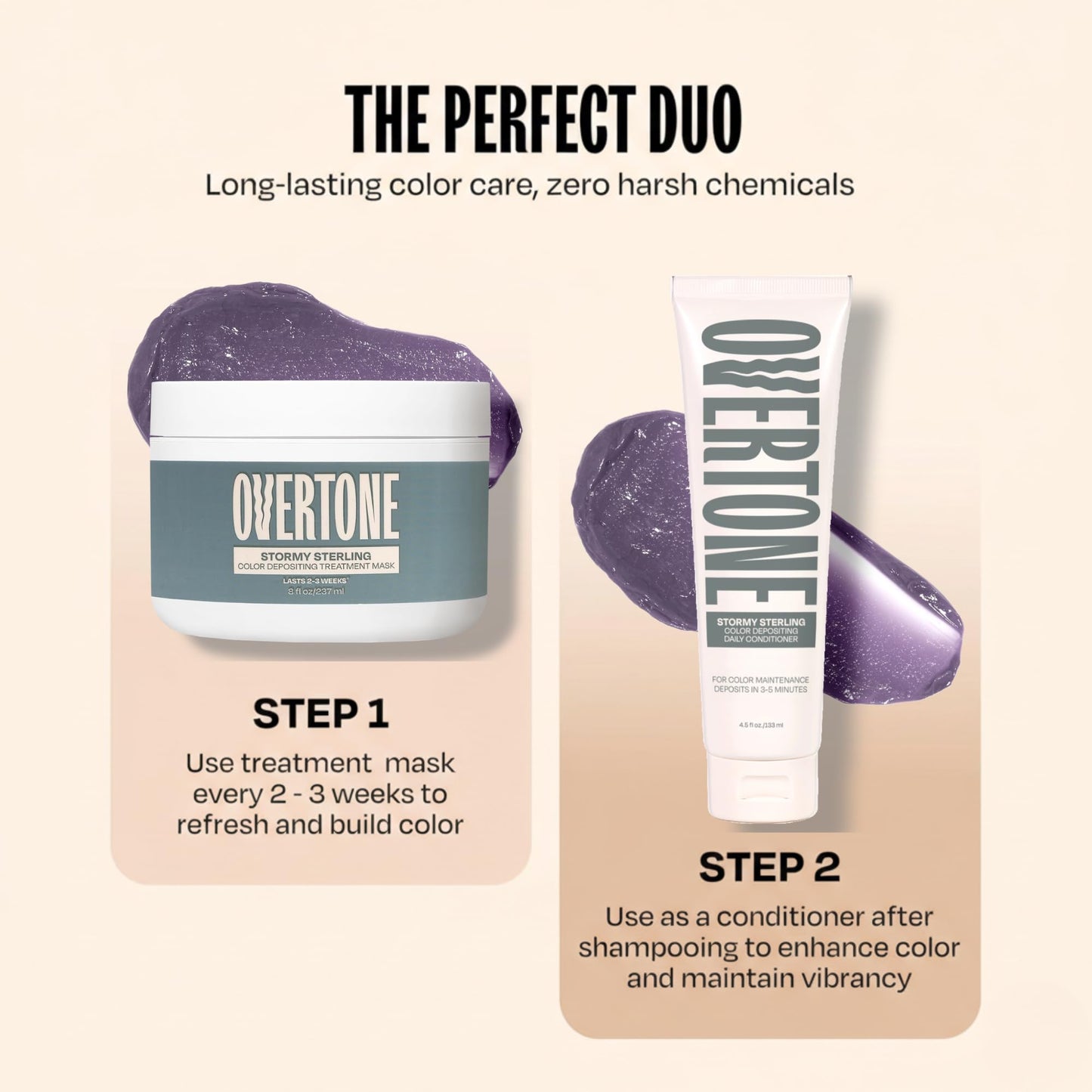 OVERTONE® Color Depositing Treatment Hair Mask, Stormy Sterling, 8 oz