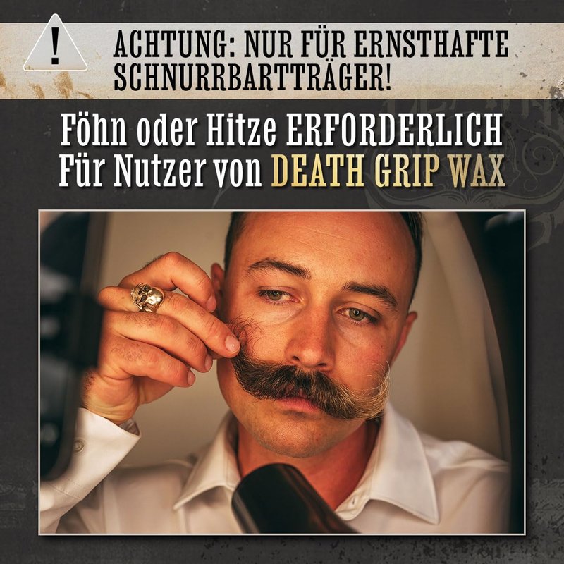 THE VINTAGE GROOMING CO. Mustache Wax Death Grip Extra Strong Hold Moustache Wax