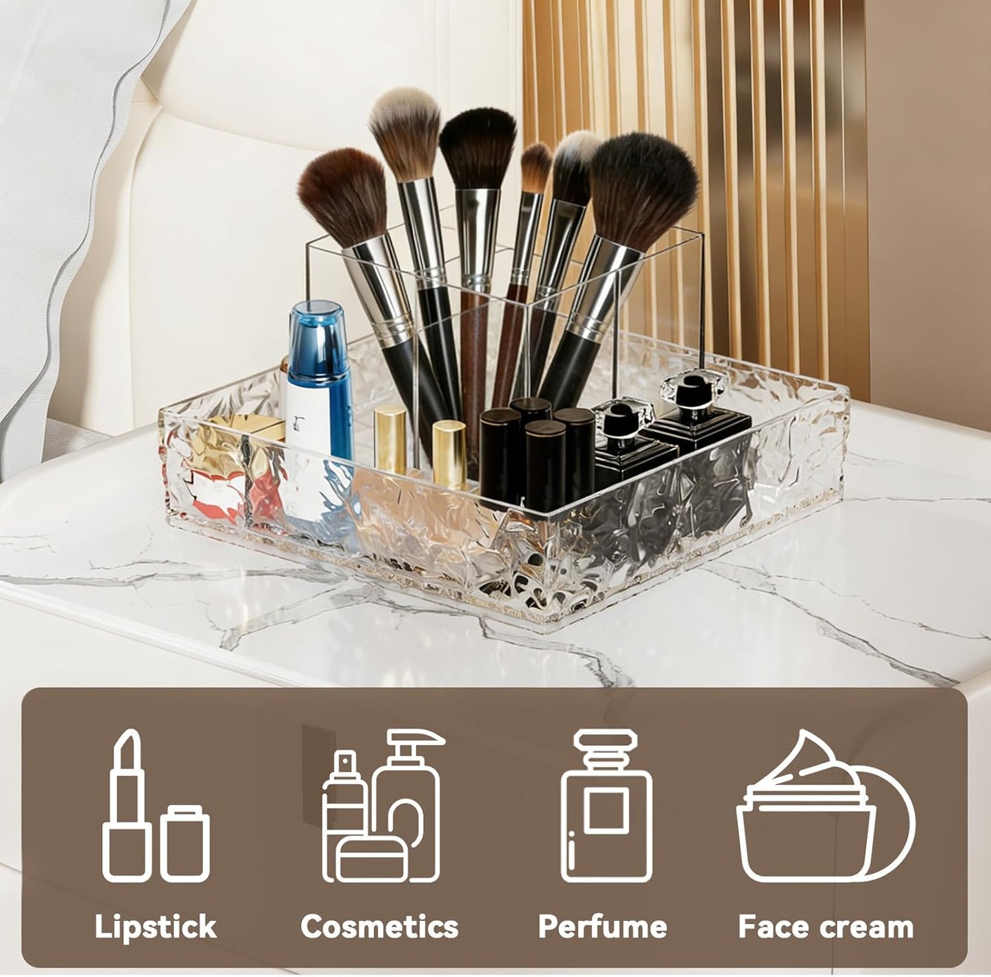 360° Rotating Makeup Organizer - Lazy Susan Vanity & Countertop Storage for Skincare, Perfume, Lipstick | Perfect for Dresser & Cabinet