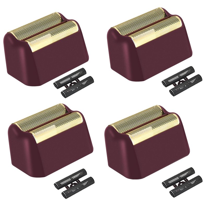 4 Pack Professional 5 Star Series Finale Shaver Replacement Foil and Cutter Bar Assembly Compatible With Wahl Shaver Foil 7031-100, 7043-100 Super Close Shaving Replacement Heads， (Black)