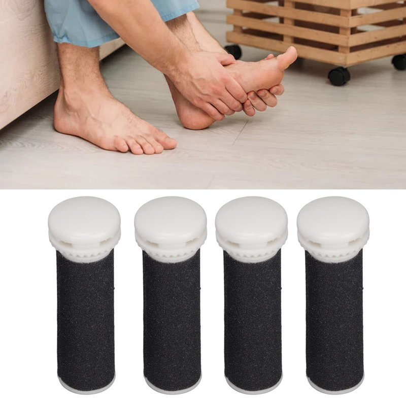 4pcs Replacement Roller Electric Foot File Grinding Tool Replacement Head Reusable Electric Pedicure Accessories for Feet Pedicure Tool