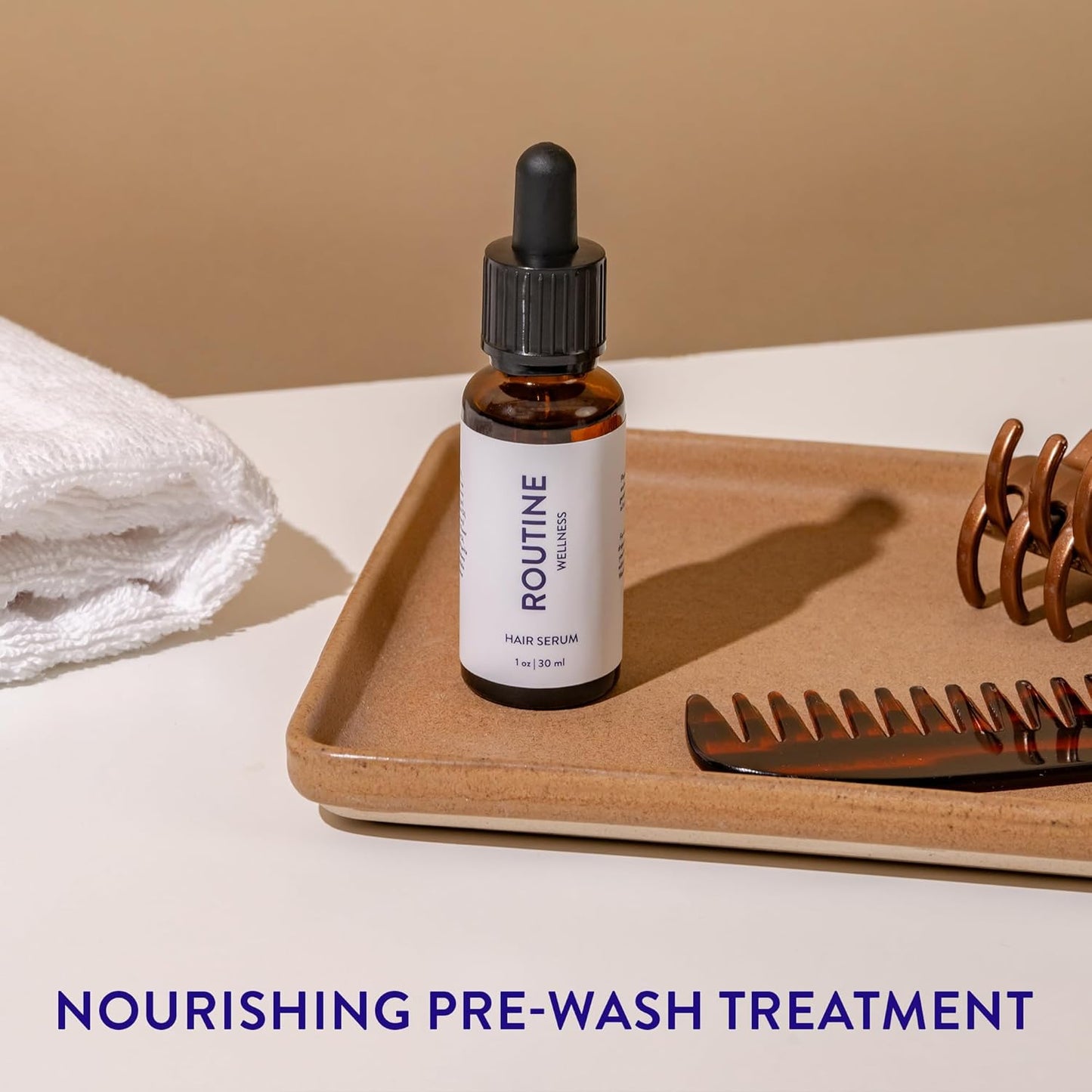 Routine Wellness Hair Oil for Thinning Hair - Rosemary & Argan Oils for Frizz Control & Healthy Shine | Nourishing Scalp Treatment