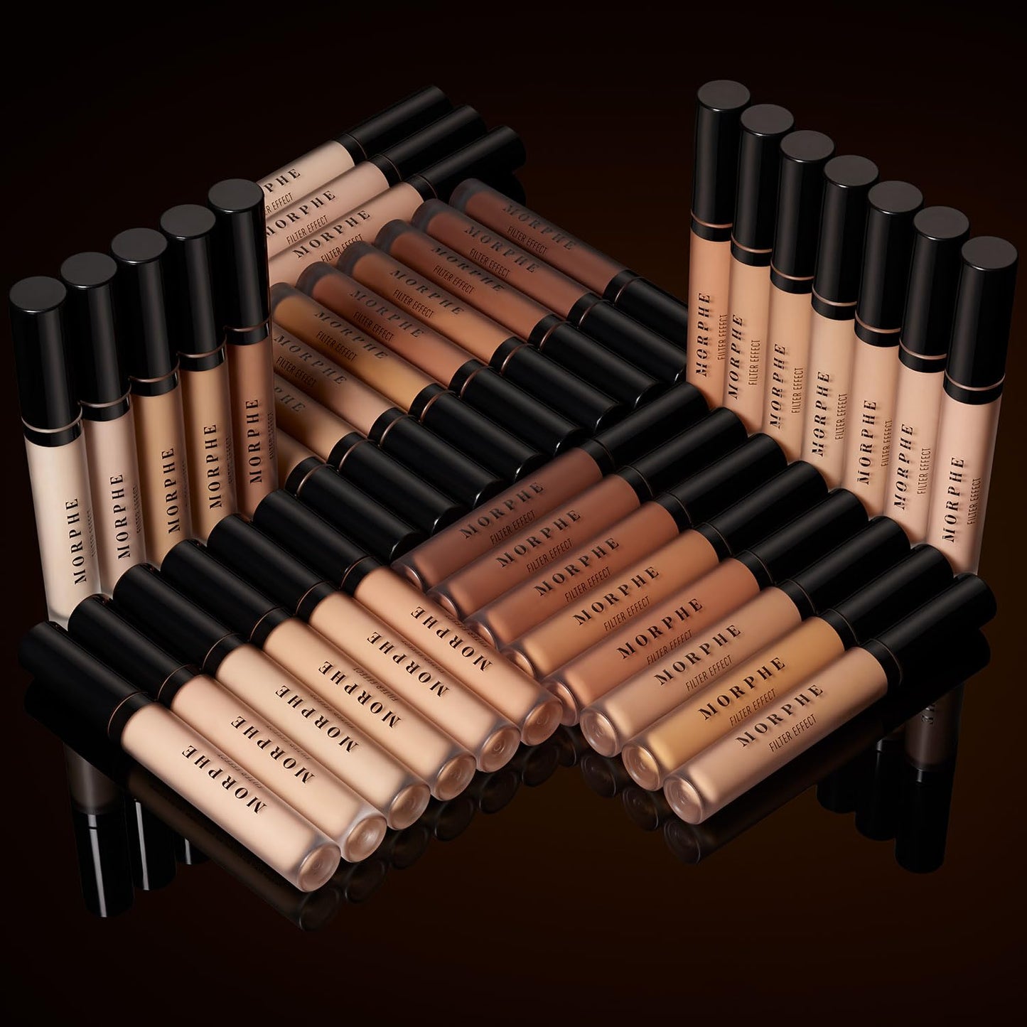 Morphe Filter Effect Soft Radiance Concealer - Buildable Liquid Makeup with Hyaluronic Acid & Pomegranate | Deep 34 (Cool) 0.12 fl oz