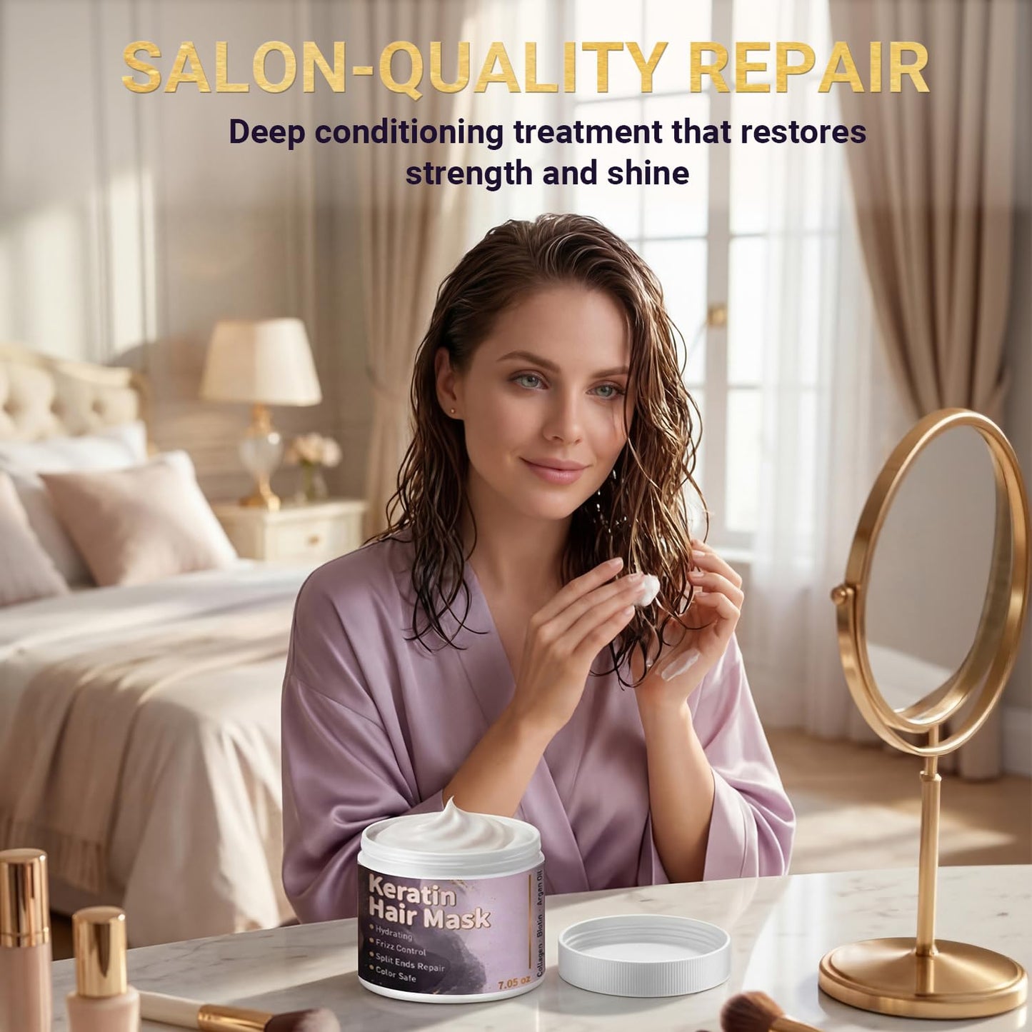 Keratin Hair Mask for Dry Damaged Hair – Deep Conditioning Repair Treatment