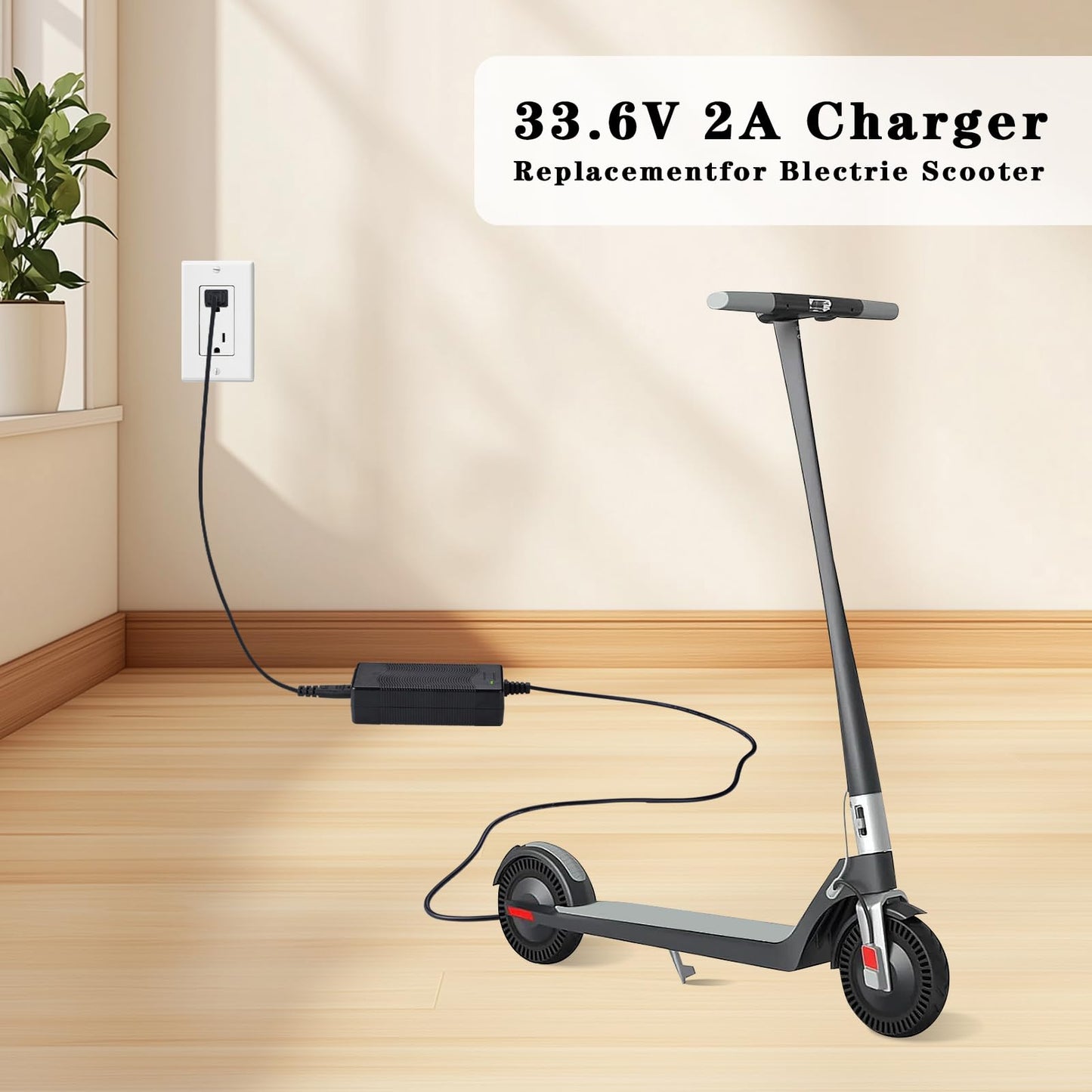 for Unagi Scooter Charger - Replacement for Unagi One E350 E500 Scooter (33.6V 2A)