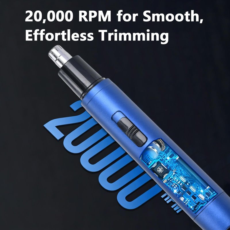 Todetana Nose Hair Trimmer for Men & Women, Painless Electric Nose & Ear Hair Trimmer, 360° Precision Trimming, USB Rechargeable, Easy Clean, Portable Grooming Tool, 2 Pack