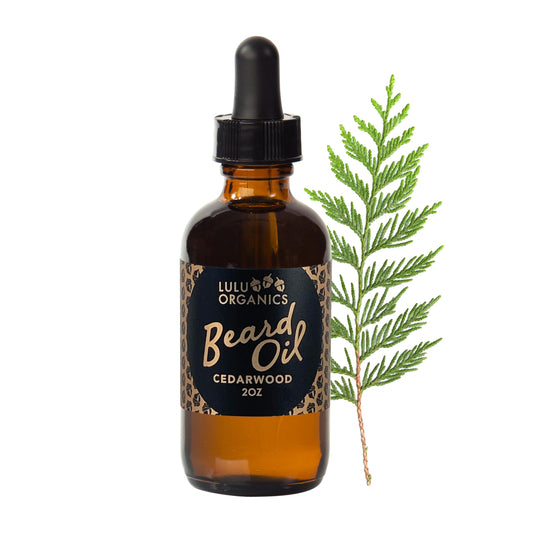 Lulu Organics Argan Oil for Beard – Natural Moisturizer for Men, Supports Facial Hair Growth, Beard Oil for Men with Cade Berry Cedar Wood Scent, Softens Hair for a Healthy Groomed Look, 2oz Bottle