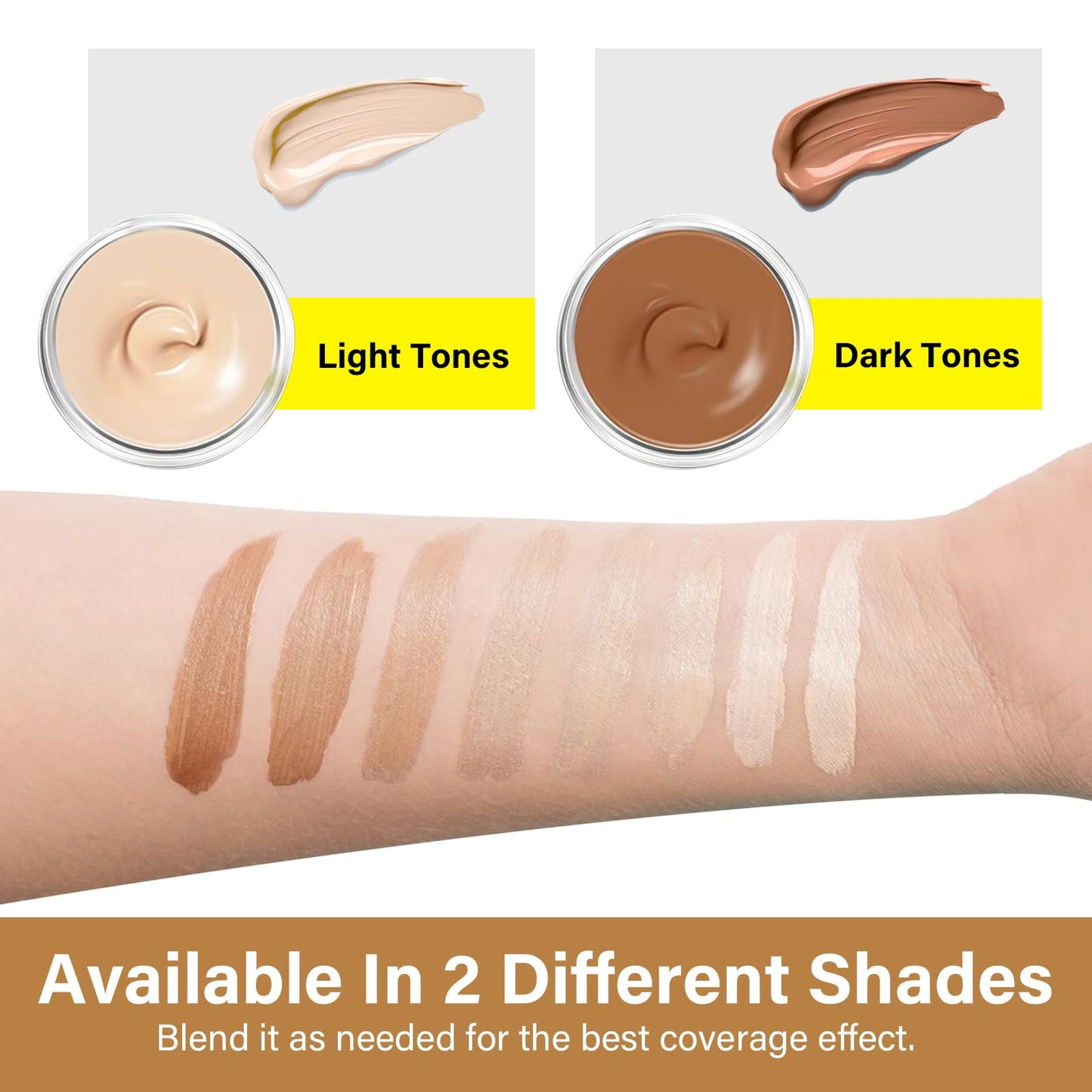Tattoo Cover Up Makeup Waterproof, Two Sizes0525