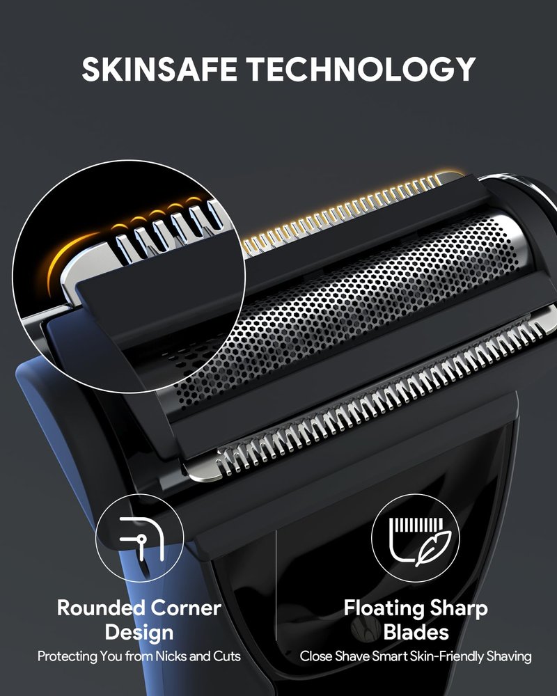 Roleader Body Hair Trimmer for Men, Manscape Pubic Hair Trimmer Balls, Body Shaver for Men Groin, IPX7 Waterproof Ball Trimmer, Electric Body Grooming, Bikini Razors Women, USB Recharge Dock