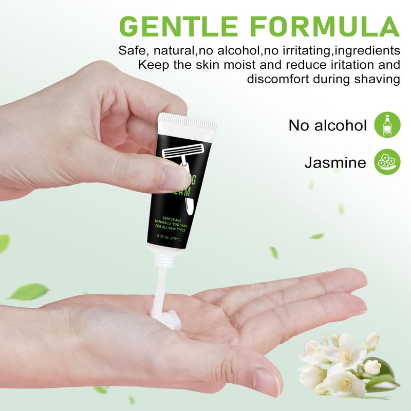10ml/0.35fl oz Shaving Cream Bulk Travel,Disposable Shaving Cream in Bulk Travel Shave Cream for Homeless Hotel